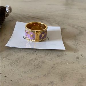Pink and Gold Coach Ring